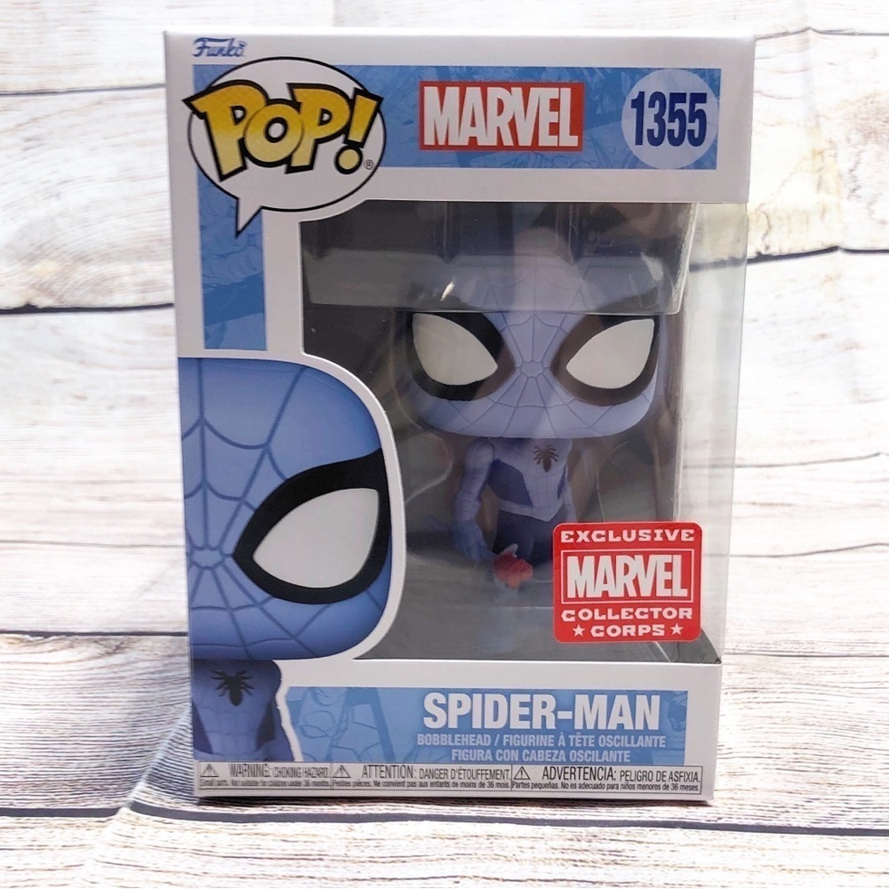 Funko Pop Spider-Man Blue 1355 Collector Corps Amazon Exclusive 2024